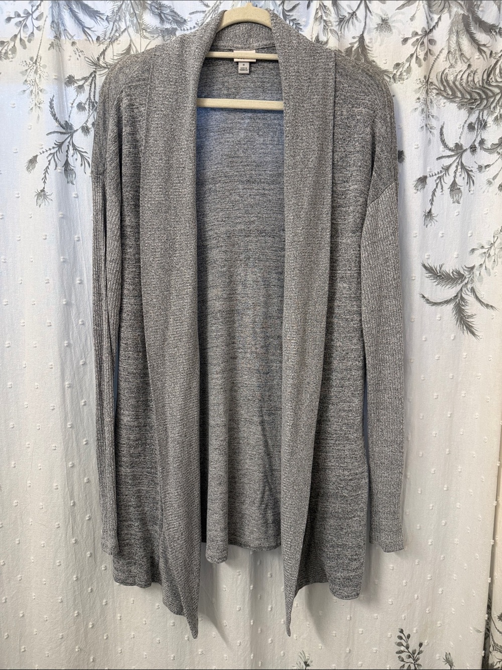 a new day Gray Open-Front Knit Cardigan
